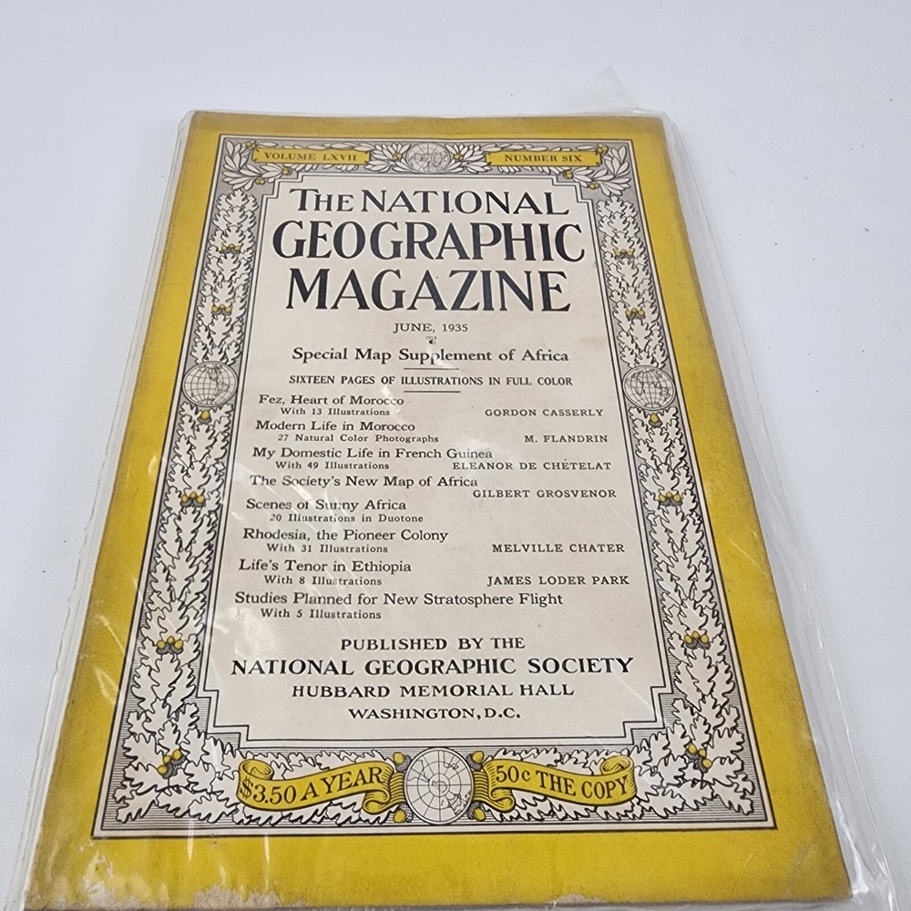 National‎ Geographic Magazine June 1935 No  Insert